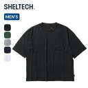 シェルテック ワイドT メンズ SHELTECH Wide Tee Men's SHL23SS002 接触冷感 吸水速乾 軽量 紫外線対策 遮熱 半袖 Tシャツ ポケット シンプル アウトドア キャンプ
