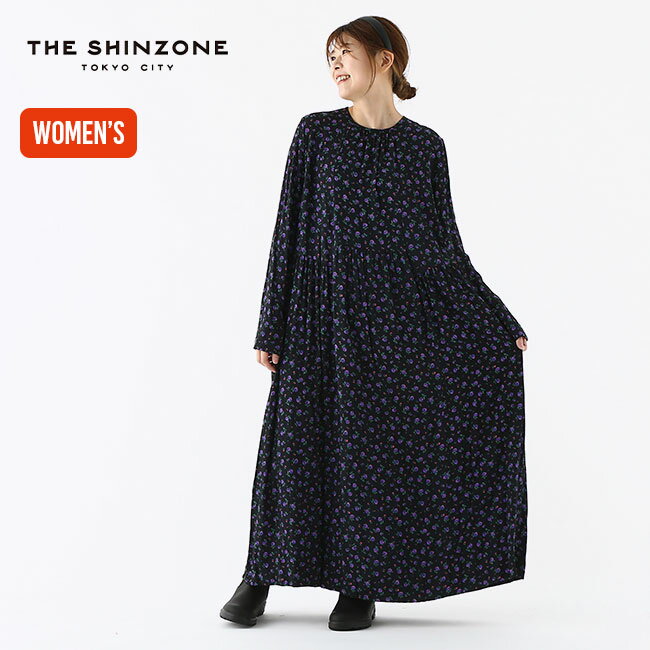 ザ シンゾーン パープルフラワードレス THE SHINZONE PURPLE FLOWER DRESS レディース ウィメンズ レディース ウィメンズ 23AMSOP01 ワンピース スカート 花柄 【正規品】