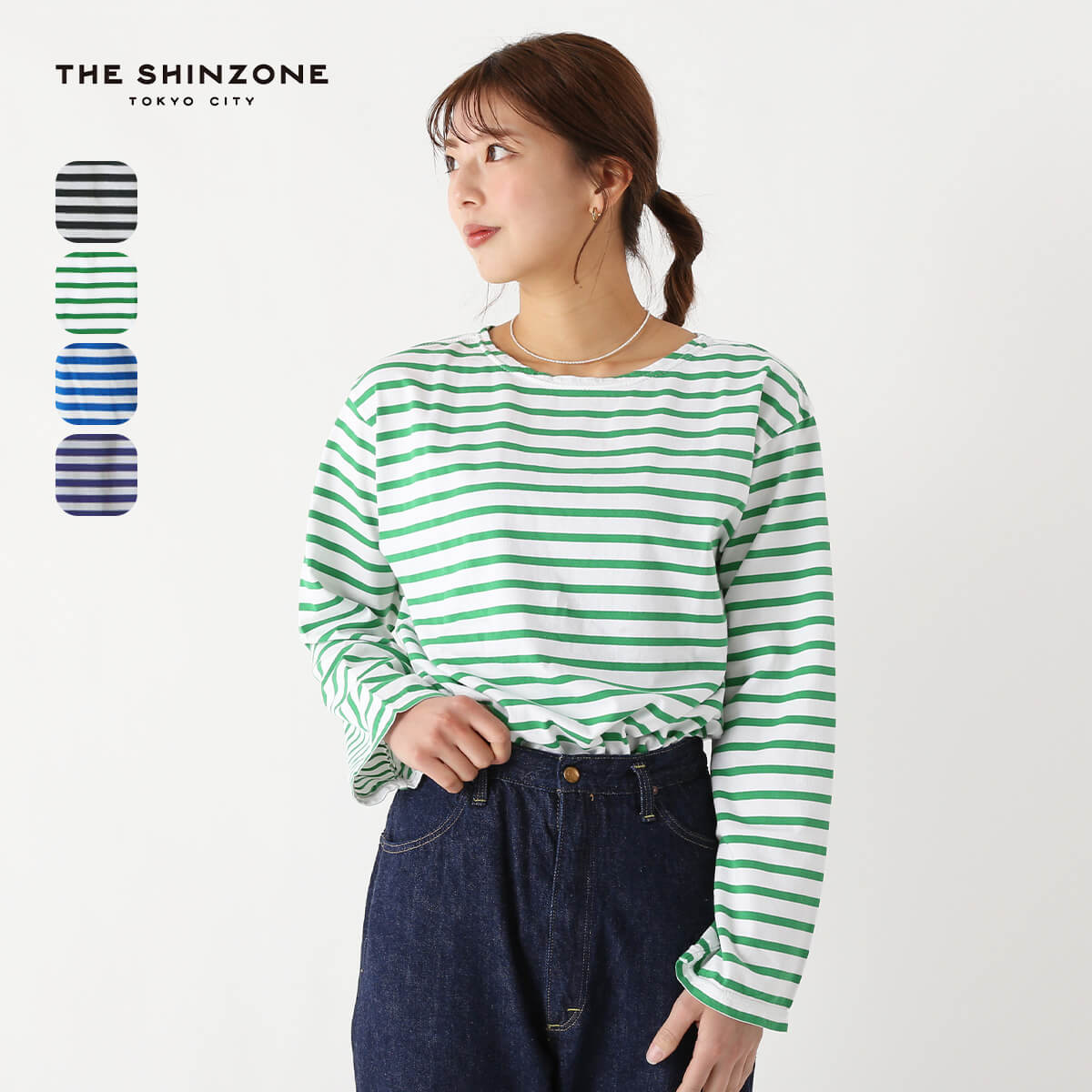  󥾡 ޥܡTEE THE SHINZONE MARINE BORDER TEE ǥ  19SMSCU93 ȥåץ åȥ T ץ륪С  ȥɥ ʡ