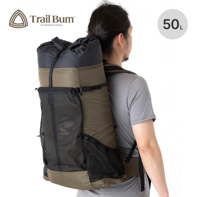 トレイルバム ステディ TRAIL BUM TB080032 ザック リュック バックパック 40L 50L ロールトップ UL 軽量 登山 ハイキング キャンプ アウトドア フェス 【正規品】