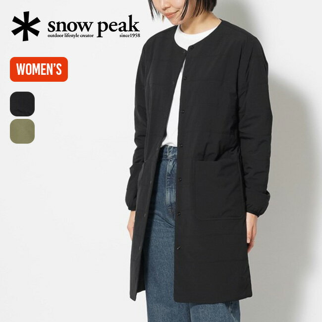 【SALE 30%OFF】スノーピーク フレキシブルインサレーテッドロングカーディガン snow peak apparel Flexible Insulated Long Cardigan レディース ウィメンズ SW-23AW001 アウター 中綿 ロングコート ジャケット 保温 防寒 アパレル キャンプ アウトドア 【正規品】