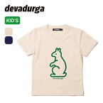 【SALE 30%OFF】デヴァドゥルガ クロウサギTEE devadurga KUROUSAGI TEE KID’S 子供 男の子 女の子 Tシャツ 半袖 カットソー トップス おしゃれ 親子 ペアルック 双子コーデ お揃い アウトドア キャンプ