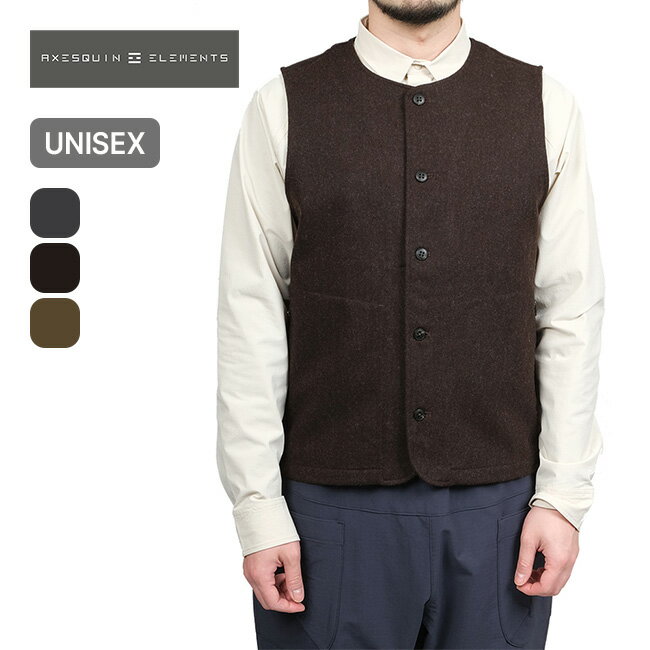 【SALE Max35%OFF】アクシーズクインエレメンツ ウールのベスト AXESQUIN ELEMENTS メンズ ウィメンズ レディース ユニセックス 021053 トップス アウター ベスト ウール クラシック おしゃれ キャンプ アウトドア 【正規品】
