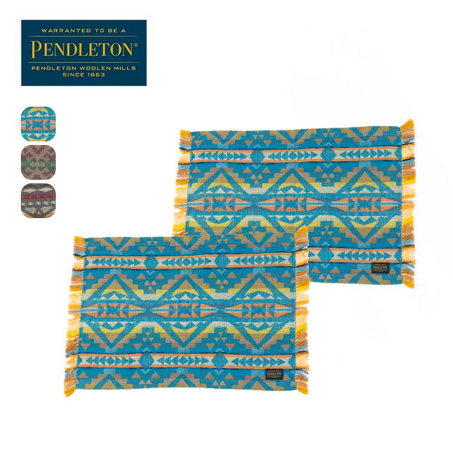 ڥɥȥ ޥåȥɥե(2P) PENDLETON Lunch Mat with side Fringe (2P) ...