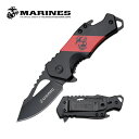 アメリカ海兵隊 ブラッドストライプナイフ［オフィシャルライセンス商品］USMC Blood Stripe Knife M-A882RBK ナイフ フォールディングナイフ 折りたたみ ギア 調理 木材用 キャンプ アウトドア 【正規品】