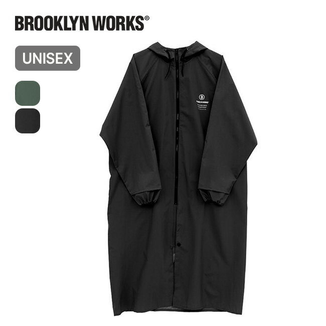 ブルックリンワークス レインコート Brooklyn Works RAIN COAT ユニセックス メンズ レディース 0110-022-100-013 雨具 カッパ ロングジャケット 防水 防風 コンパクト アウトドア キャンプ 【正規品】