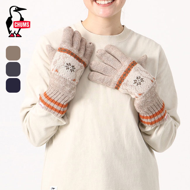チャムス 手袋 メンズ 【SALE 30%OFF】チャムス ブービースノーニットグローブ CHUMS Booby Snow Knit Glove CH09-1293 手袋 グローブ ニット アウトドア キャンプ フェス