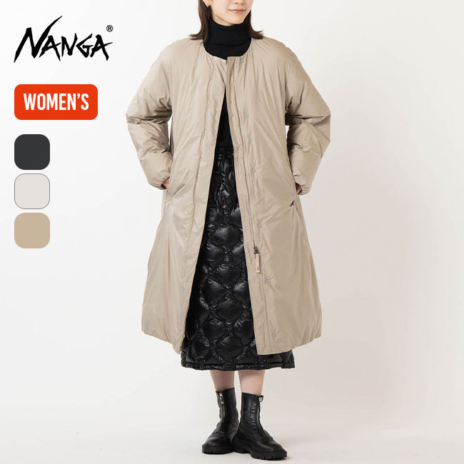 ナンガ ノーカラーダウンコート【ウィメンズ】 NANGA NO COLLAR DOWN COAT レディース トップス アウター コート ジャケット アウトドア ダウン ダウンコート フェス キャンプ 【正規品】