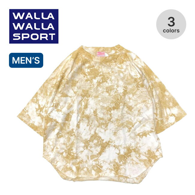 ワラワラスポーツ タイダイ1/2ルーズベースボールTEE WALLA WALLA SPORT メンズ 030137-SR トップス Tシャツ 半袖 キャンプ アウトドア フェス