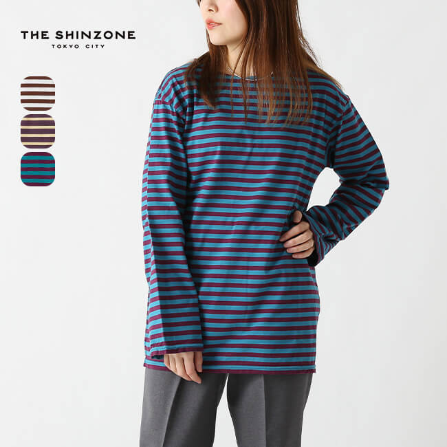  󥾡 ޥܡ󥰥꡼TEE THE SHINZONE MARINE BORDER TEE ǥ  24SMSCU14 ȥåץ T 󥰥꡼ T Ĺµ  ȥɥ ʡ