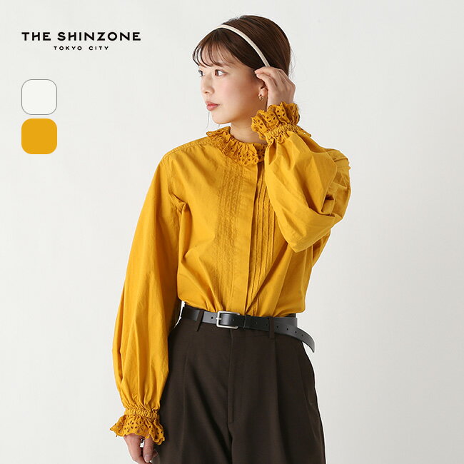 ザ シンゾーン レースカラーブラウス THE SHINZONE LACE COLLAR BLOUSE レディース ウィメンズ 24SMSBL06 トップス ブラウス シャツ フリルカラー 長袖 キャンプ アウトドア 【正規品】