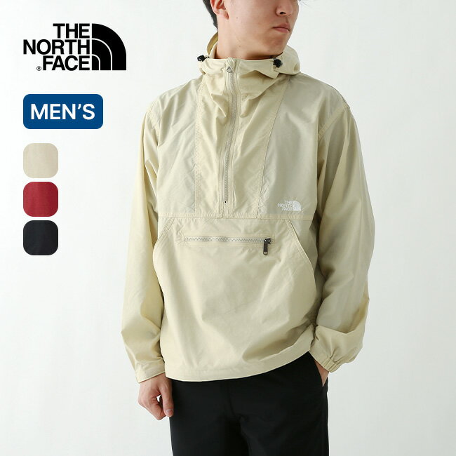 ザ・ノース・フェイス ノースフェイス コンパクトアノラック メンズ THE NORTH FACE Compact Anorak NP22333 マウンテンパーカー アウター ジャケット ハーフジップ ナイロンジャケット 撥水 防風 フード フーディ キャンプ アウトドア