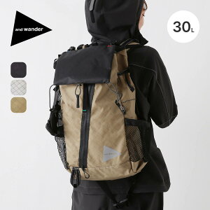 アンドワンダー エコパック30Lバックパック and wander ECOPAK 30L backpack 5744975191 リュック 鞄 リュックサック 通学 通勤 登山 トラベル 旅行 おしゃれ キャンプ アウトドア 【正規品】