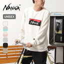 【ラスト1点】ナンガ エコハイブリッドボックスロゴスウェットシャツ NANGA ECO HYBRID BOX LOGO SWEATSHIRT メンズ レディース...