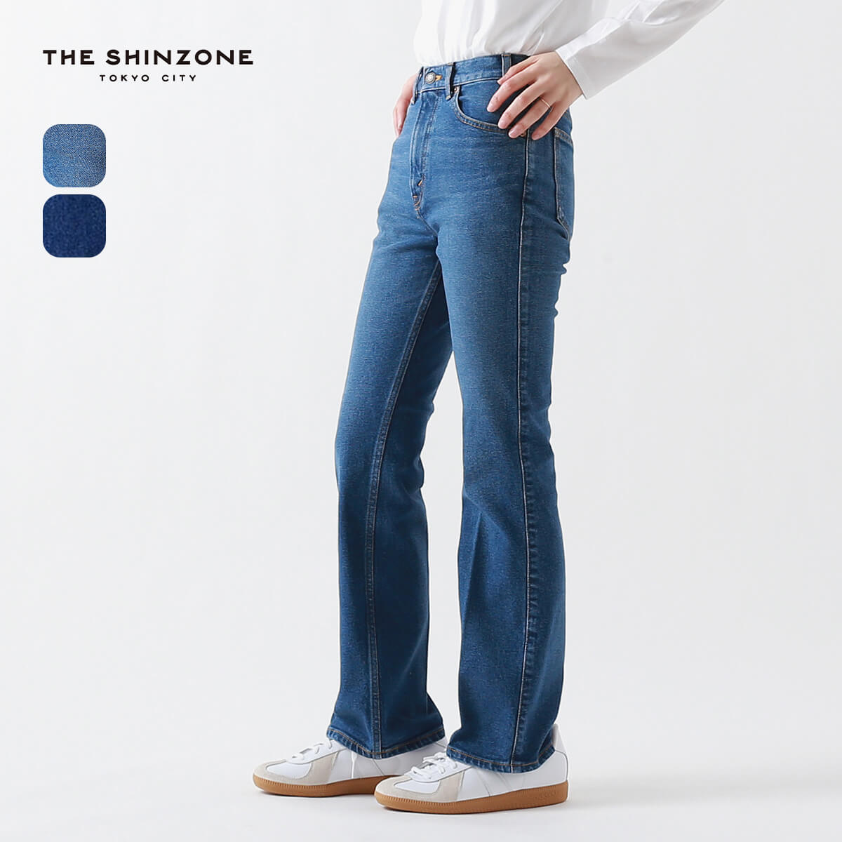  󥾡 ե쥢ǥ˥ THE SHINZONE FLARE DENIM ǥ  23SMSPA01 ܥȥॹ ѥ ǥ˥ѥ  󥰥ѥ 󥿡ץ쥹 ե쥢륨å  ȥɥ ʡ