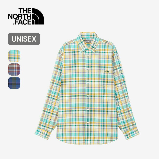 【SALE 10%OFF】ノースフェイス L/Sマドラスシャツ ユニセックス THE NORTH FACE L/S Madras Shirt メンズ レディース NR12431 チェックシャツ ボタンダウンシャツ 長袖 ロングスリーブ ロンT カットソー トップス おしゃれ キャンプ アウトドア 【正規品】