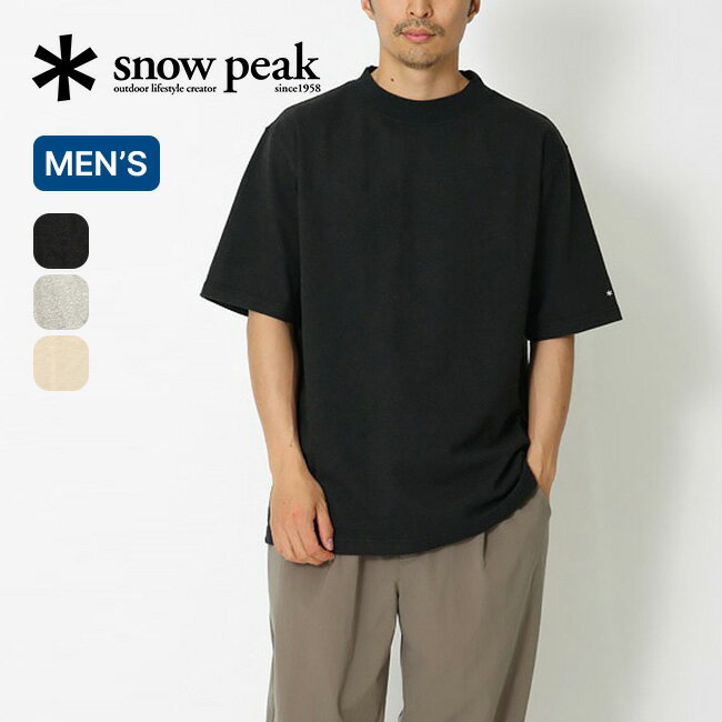 スノーピーク リサイクルコットンヘビーモックネックTシャツ snow peak apparel Recycled Cotton Heavy Mockneck Tshirt メンズ TS-22SU402R 半袖 Tシャツ カットソー ティシャツ アパレル キャンプ アウトドア 【正規品】