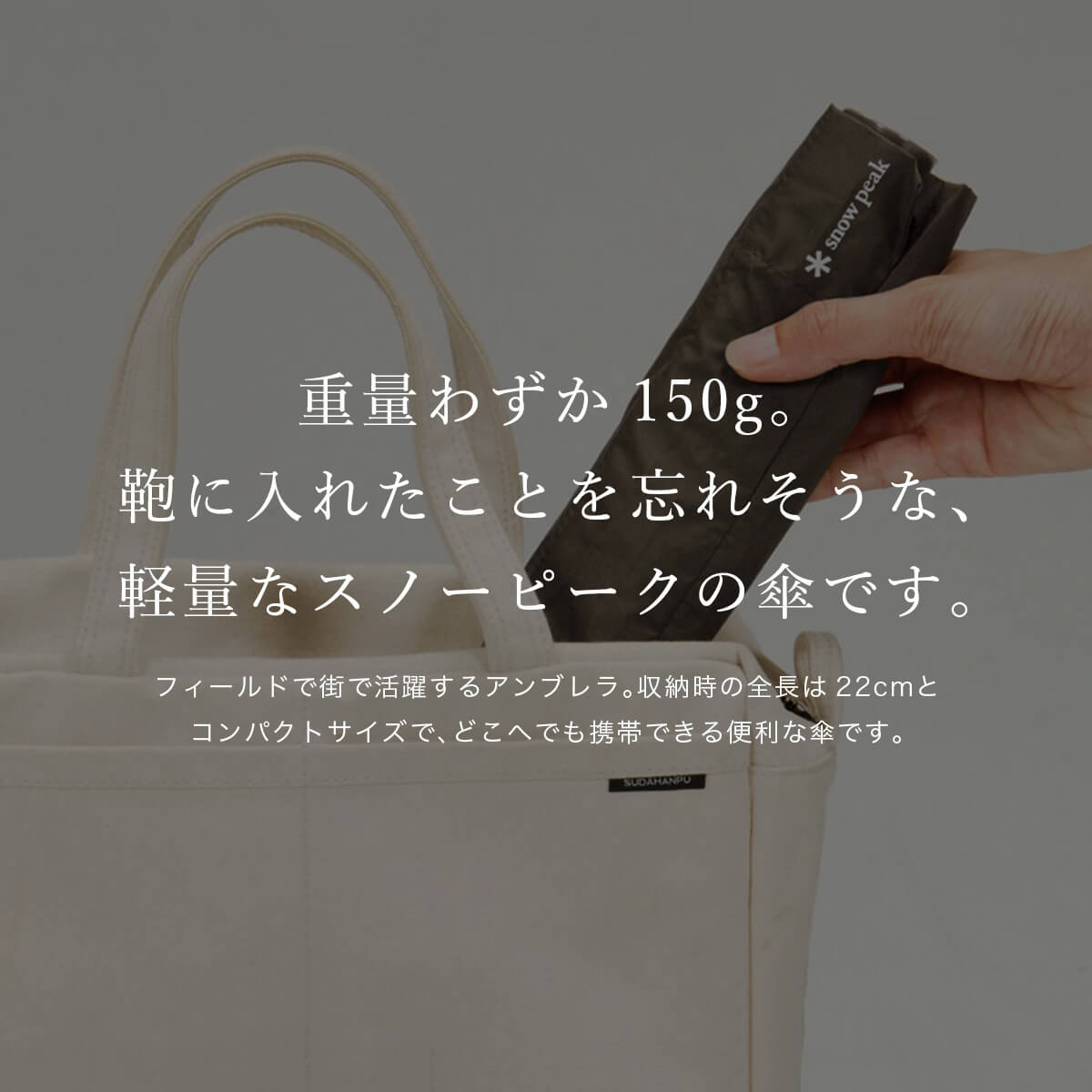 スノーピーク アンブレラUL snowpeak Umbrella UG-135GY 折りたたみ傘 傘 雨傘 軽量 ギフト フェス おしゃれ キャンプ アウトドア 2