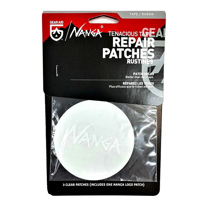 OutdoorStyle サンデーマウンテンのナンガ×ギアエイド リペアパッチ NANGA×GEAR AID REPAIR PATCHES NA2254-3G518 補修 修理 メンテナンス リペア テネシアステープ GEAR AID ギアエイド 透明 クリア フェス おしゃれ キャンプ アウトドア｜アングル3