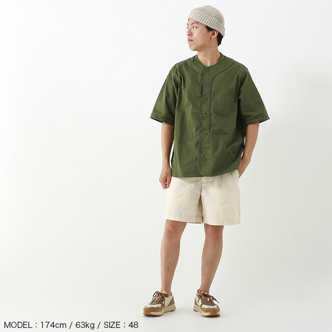 【SALE Max60%OFF】ナイジェルケーボン ベースボールシャツS/Sタイプ2 NIGEL CABOURN メンズ 8048-00-11002 トップス プルオーバー Tシャツ 半袖 おしゃれ キャンプ アウトドア