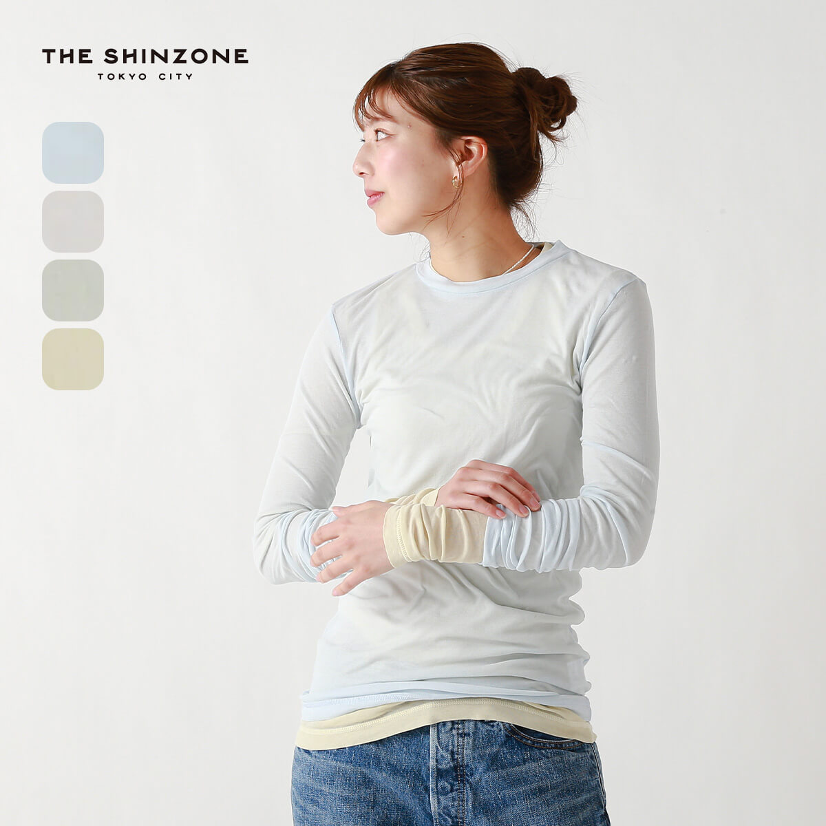  󥾡 TEE THE SHINZONE SHEER LONG TEE ǥ  24SMSCU04 ȥ...