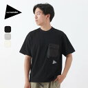 アンドワンダー ポケットT and wander pocket T メンズ ウィメンズ ユニセックス 5744184183 トップス Tシャツ 半袖 キャンプ アウトドア 【正規品】