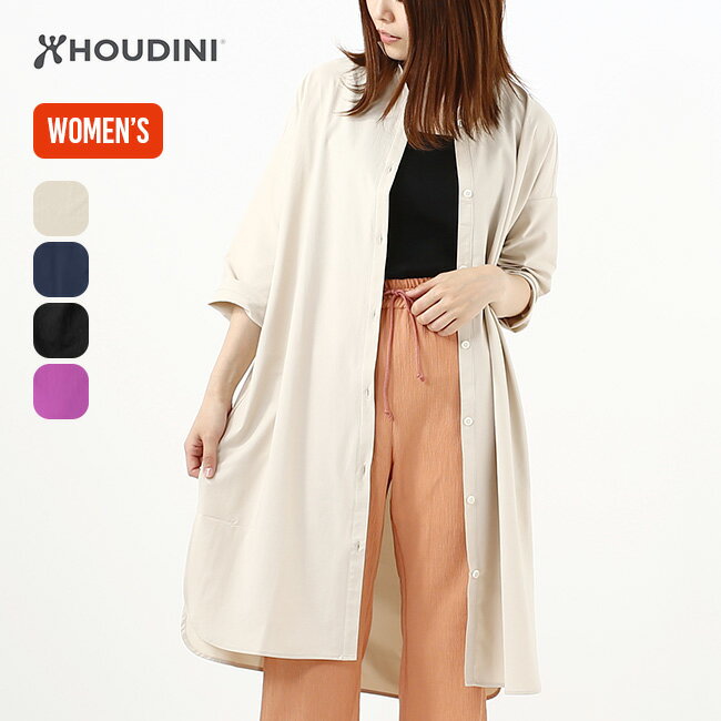 フーディニ ルートシャツドレス【ウィメンズ】 HOUDINI Ws Route Shirt Dress レディース 169794 ワンピース シャツワンピ ロングシャツ キャンプ アウトドア フェス 【正規品】