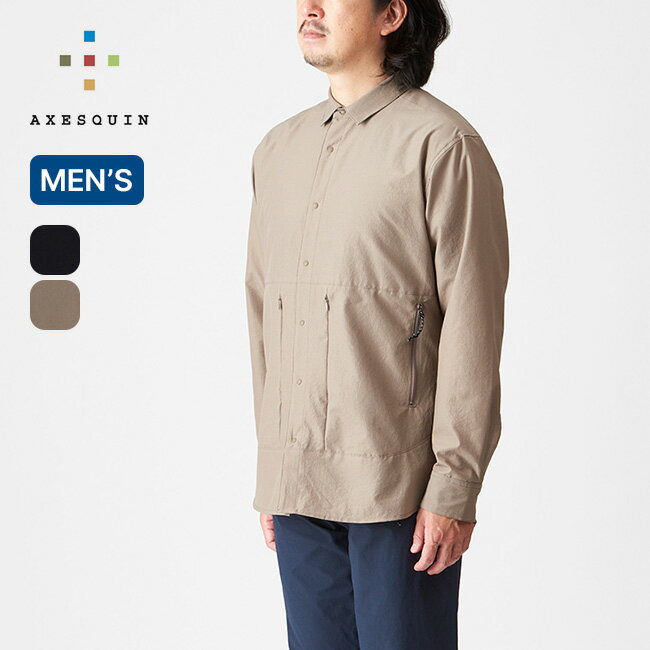 アクシーズクイン L/Sベンチレーションシャツ メンズ AXESQUIN L/S Ventilation Shirt 011055 長袖 ロングスリーブ カットソー トップス おしゃれ キャンプ アウトドア 