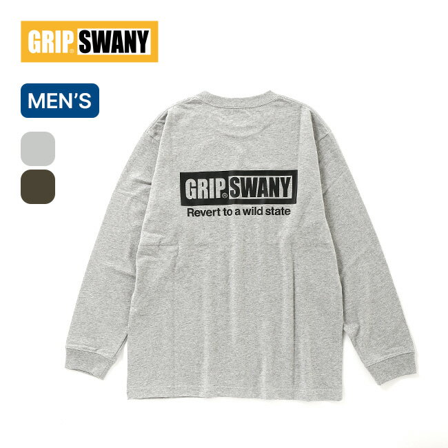 グリップスワニー ボックスロゴロングスリーブTEE GRIP SWANY BOX LOGO LONG SLEEVE TEE メンズ GSC-77 トップス カットソー Tシャツ 長袖 キャンプ アウトドア 【正規品】