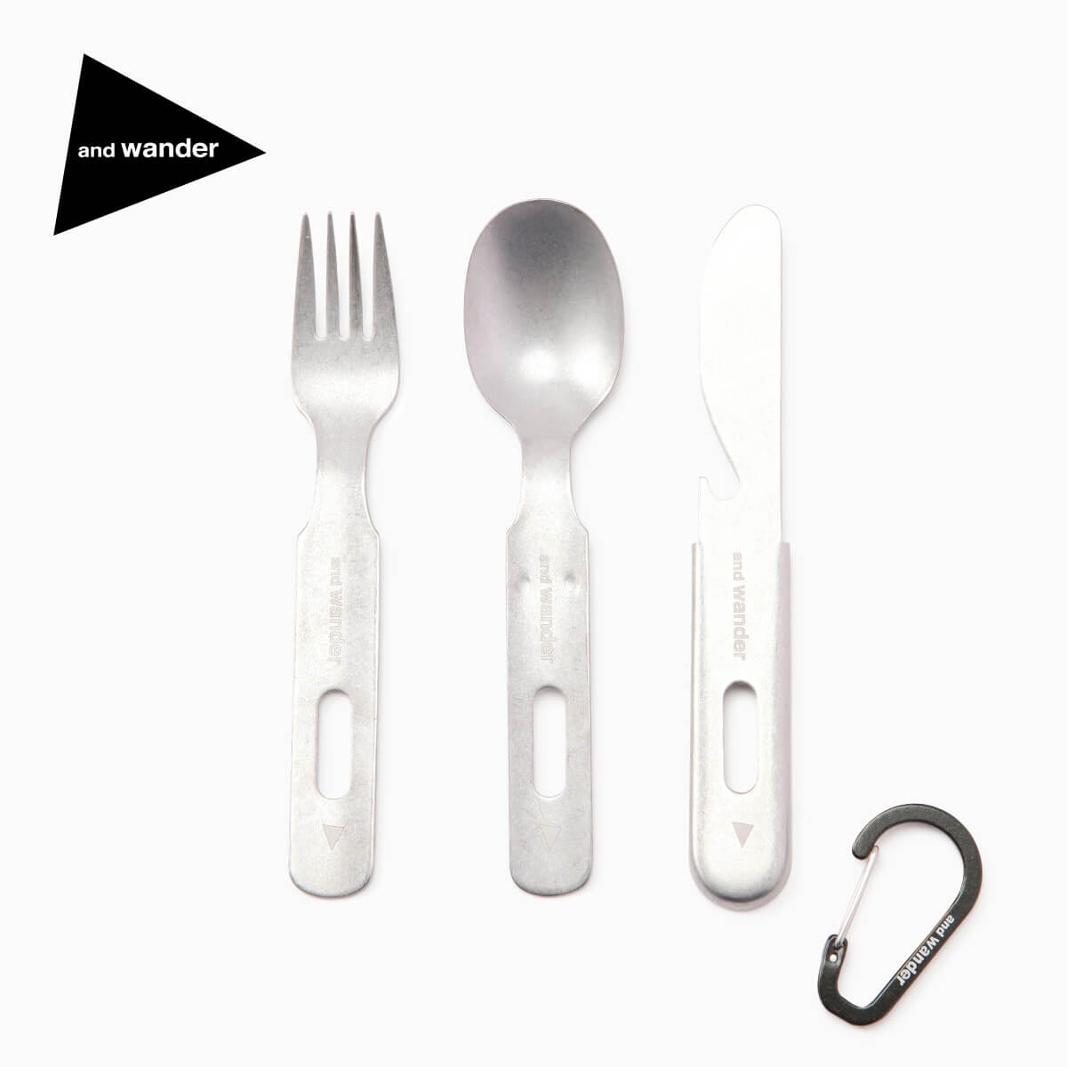 アンドワンダー カトラリーセット and wander cutlery set 5744977275 カトラリー スプーン フォーク ナイフ セット 日本製 BBQ キャンプ アウトドア 【正規品】