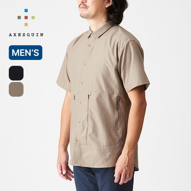 アクシーズクイン S/Sベンチレーションシャツ メンズ AXESQUIN S/S Ventilation Shirt 011056 メンズ トップス シャツ 半袖 ベンチレーション ショートスリーブ キャンプ アウトドア 