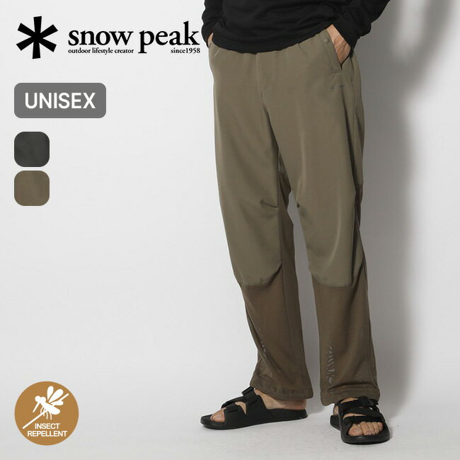 スノーピーク アウトドア パンツ メンズ スノーピーク インセクトシールドメッシュパンツ snow peak apparel Insect Shield Mesh Pants メンズ レディース ユニセックス PA-24SU010 虫よけ 虫対策 ボトムス ロングパンツ 長ズボン アパレル キャンプ アウトドア 【正規品】