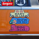 テンプラサイクル×ジュンオソン テンプラガレージ カーマグネット tempra cycle×JUN OSON オソンジュン BABY IN CAR ベビーインカー DOG IN CAR ドッグインカー NOW ON REC ナウオンレック ドラレコ 車マグネット フェス キャンプ アウトドア