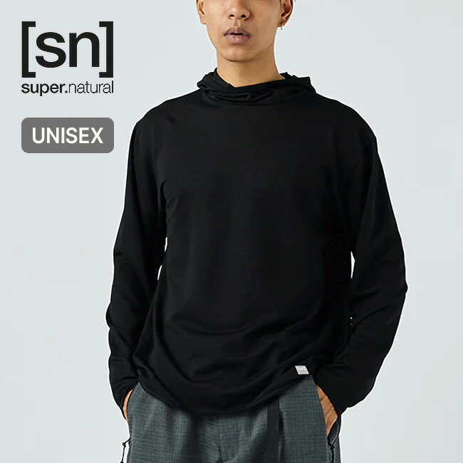 【ラスト1点】スーパーナチュラル JP135メッシュアクティブフーディー ユニセックス super.natural メンズ レディース SNUJ10079 アウ...