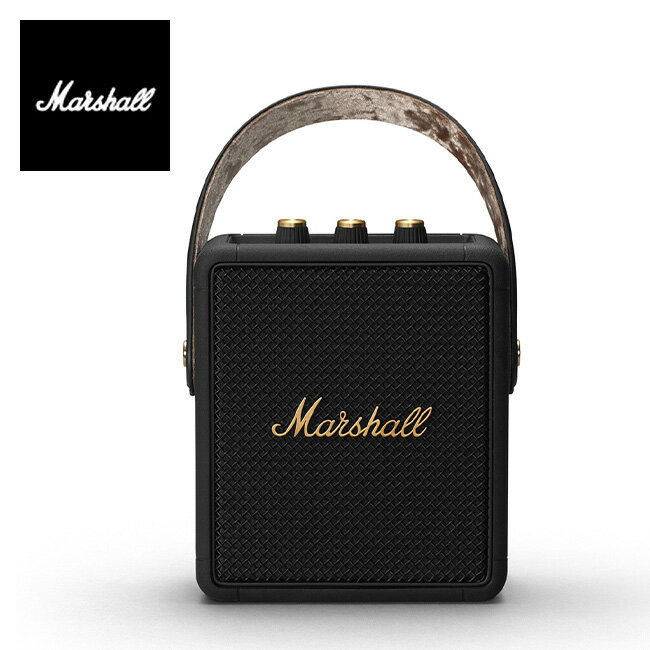 【ラスト1点】マーシャル ストックウェル2ワイヤレススピーカー ブラック&ブラス Marshall STOCKWELL2 Black and Brass 小型 ...