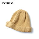 ロトト コットンロールアップビーニー ROTOTO ユニセックス メンズ レディース R5021 帽子 ニット帽 キャンプ アウトドア