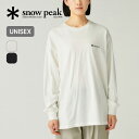 スノーピーク ソフトコットンリラックスドロゴL/S Tシャツ snow peak Soft Cotton Relaxed Logo L/S T-Shirt メンズ レディース ユニセックス TS-25AU010 トップス ロンT 長袖 クルーネック アパレル シンプル おしゃれ キャンプ アウトドア