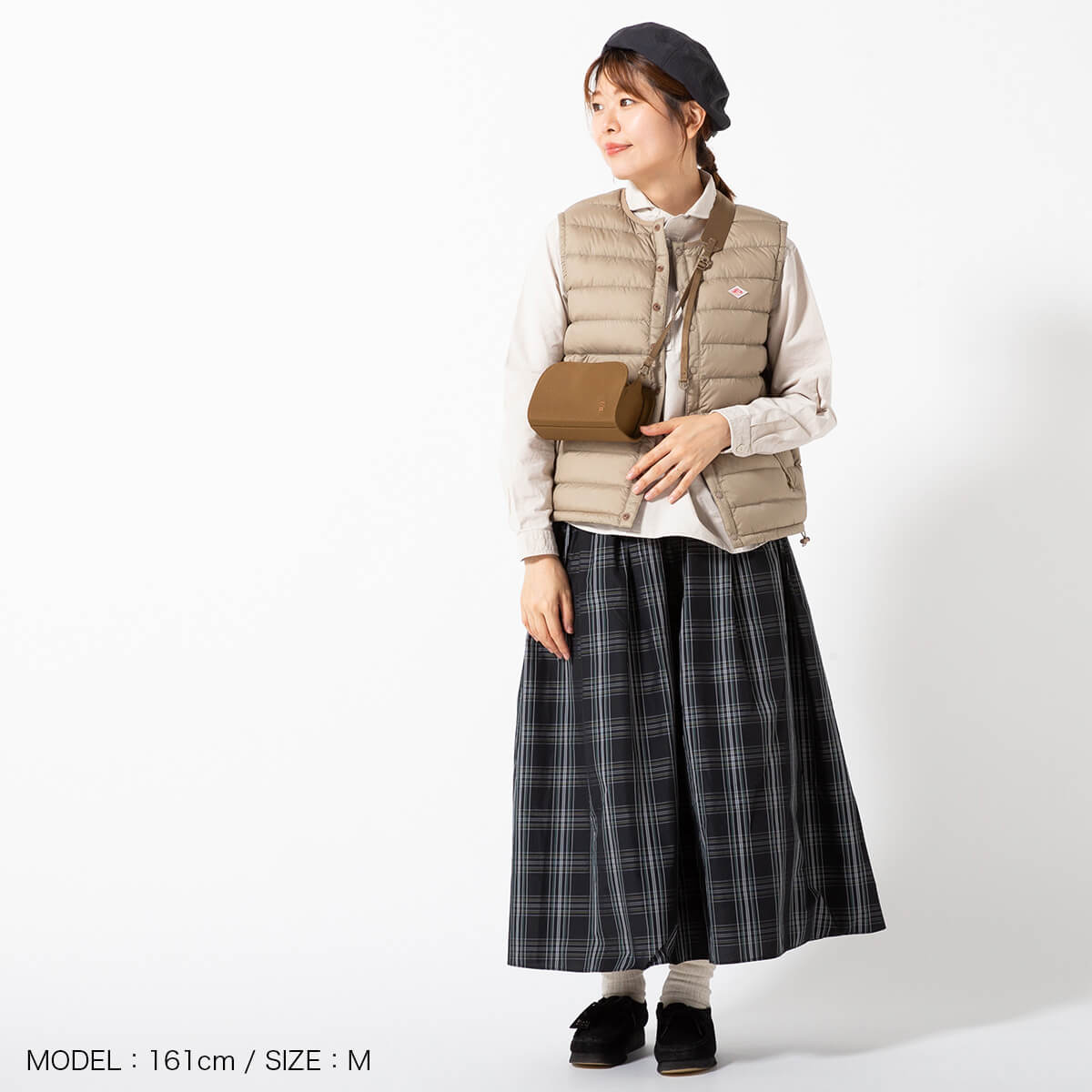【正規取扱店】ダントン インナーダウンクルーネックベスト ナイロンタフタ DANTON INNER DOWN CREWNECK VEST NYLON TAFFETA ウィメンズ レディース #DT-A0002 RRT ベスト アウター ダウンベスト ジャケット インナー ノーカラー ダウン 防寒 フェス おしゃれ