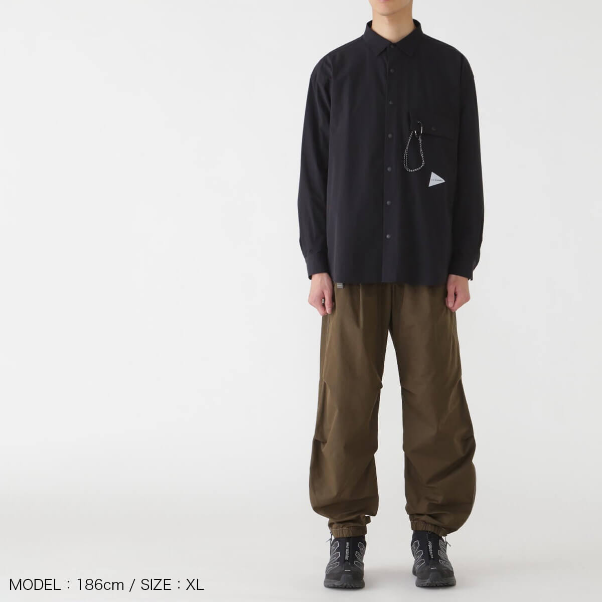 アンドワンダー ライトダブルクロスシャツ and wander light w cloth shirt 5745983073 ユニセックス メンズ ウィメンズ レディース トップス シャツ 長袖 カジュアルシャツ フェス おしゃれ キャンプ アウトドア canpanera-10088165 OutdoorStyle サンデーマウンテン サンプル画像3