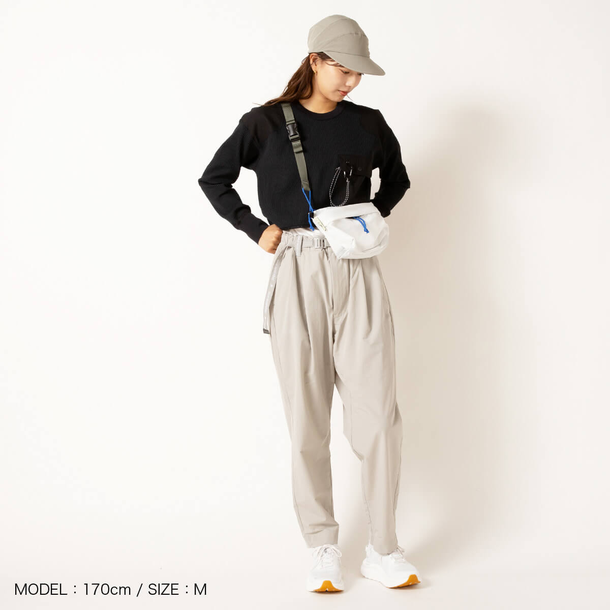 アンドワンダー PEワッフルショートレングスT and wander PE waffle short length T レディース ウィメンズ 5745984106 トップス Tシャツ 長袖 ショート丈 クロップド ワッフルT おしゃれ キャンプ アウトドア canpanera-10093728 OutdoorStyle サンデーマウンテン サンプル画像3