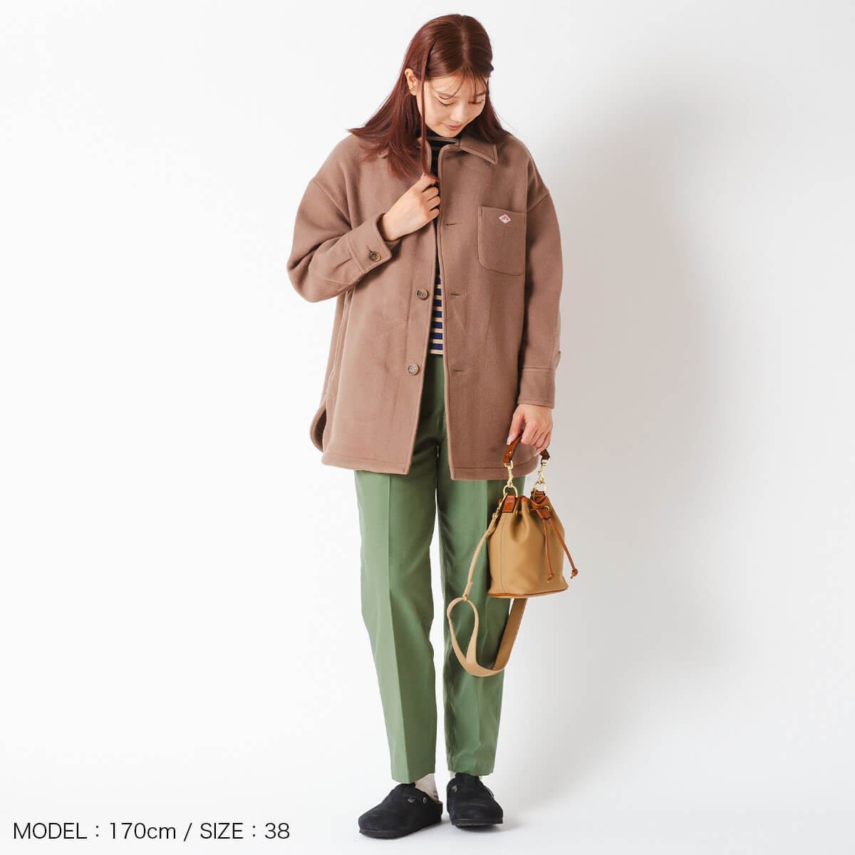 【正規取扱店】ダントン ブルゾン ウールメルトン DANTON BLOUSON WOOL MELTON ウィメンズ レディース #DT-A0710 MEW シャツジャケット コート 羽織り 襟付き アウター 防寒 無地 シンプル カジュアル おしゃれ キャンプ アウトドア canpanera-10102618 OutdoorStyle サンデーマウンテン サンプル画像3