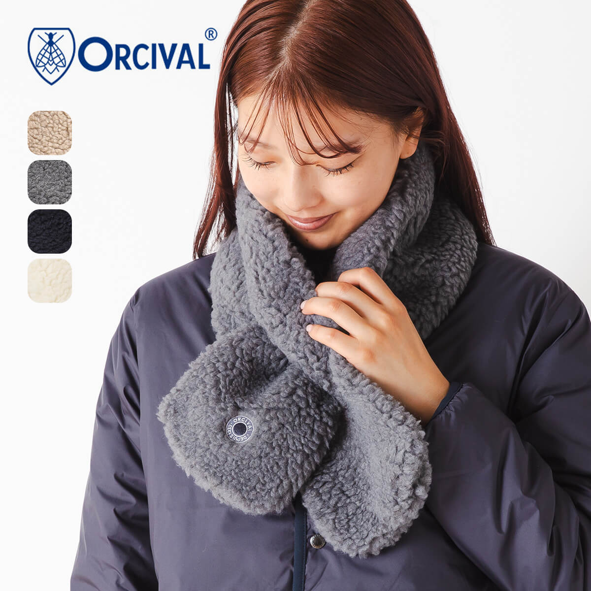 オーシバル ボアスカーフ ユニセックス ORCIVAL BOA SCARF-BOA FREECE メンズ レディース #OR-H0262 BFF オーチバル マフラー ネックウォーマー もこもこ 防寒 おしゃれ キャンプ アウトドア
