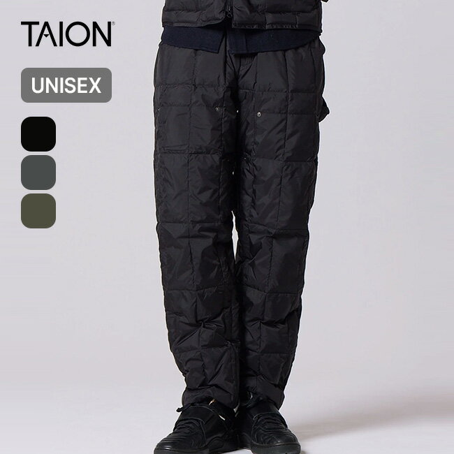 タイオン ワーク ペインター ダウンパンツ ユニセックス TAION WORK PAINTER DOWN PANTS メンズ レディース TAION-136PTWK ボトムス 長ズボン ロングパンツ 防寒 冬用 おしゃれ キャンプ アウトドア