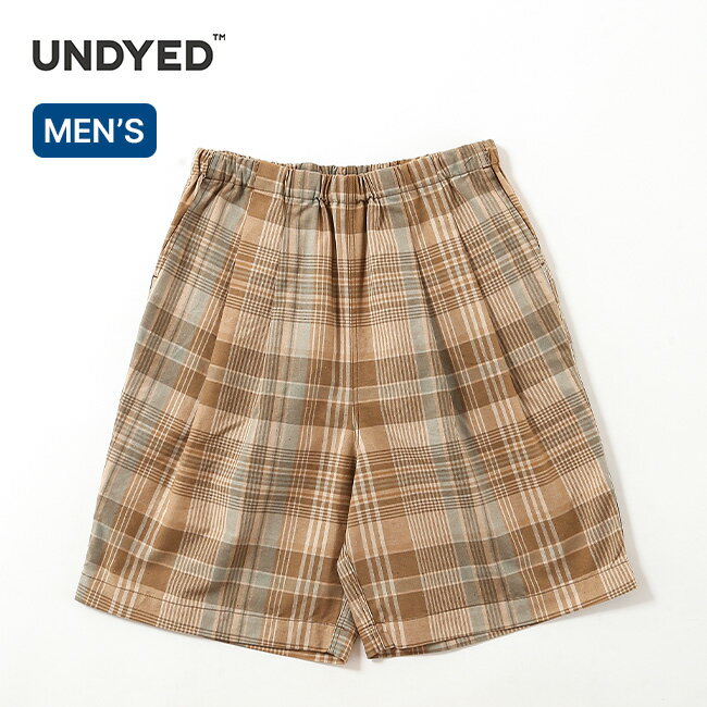 アンダイド マドラスチェックショート UNDYED MADRAS CHECK SHORT PANTS メンズ UNS25SSH021 カジュアル ショートパンツ ハーフパンツ リラックス キャンプ アウトドア