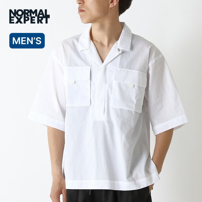 Rakuten - ノーマルエキスパート 65シャツ NORMAL EXPERT 65 SHIRT メンズ 26s_NEX24-Y02 トップス 半袖 カジュアルシャツ ポケット おしゃれ キャンプ アウトドア