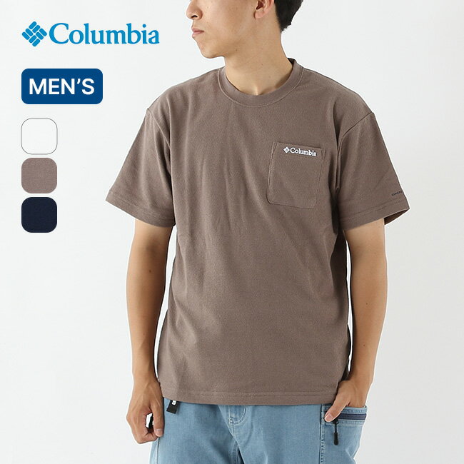 コロンビア ルックアウトスパイアショートスリーブTシャツ メンズ Columbia Lookout Spire S/S Tee PG7856 トップス ティシャツ 半袖 ロゴT ドライ 速乾 タウンユース 旅行 トラベル キャンプ アウトドア