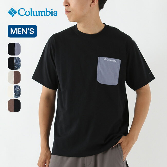 コロンビア ヤングストリートショートスリーブクルー メンズ Columbia YONGE STREET SHORT SLEEVE CREW PG1804 トップス Tシャツ 半袖 ポケット タウンユース 旅行 トラベル キャンプ アウトドア