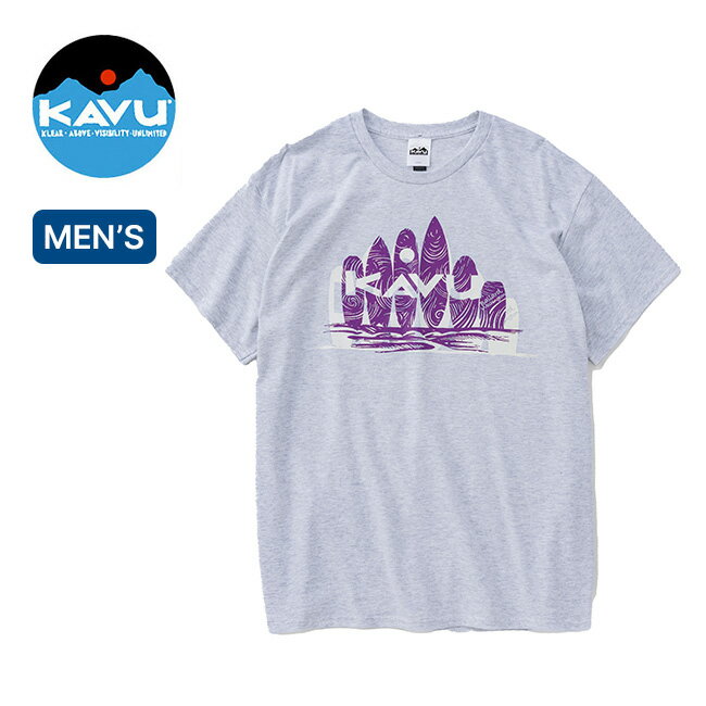 Rakuten - カブー サーフ2C Tee KAVU Surf 2C Tee メンズ 19822475 Tシャツ トップス 半袖 キャンプ アウトドア