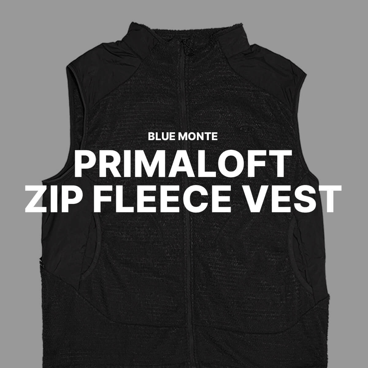 ブルーモンテ プリマロフトジップフリースベスト BLUE MONTE PrimaLoft Zip Fleece...