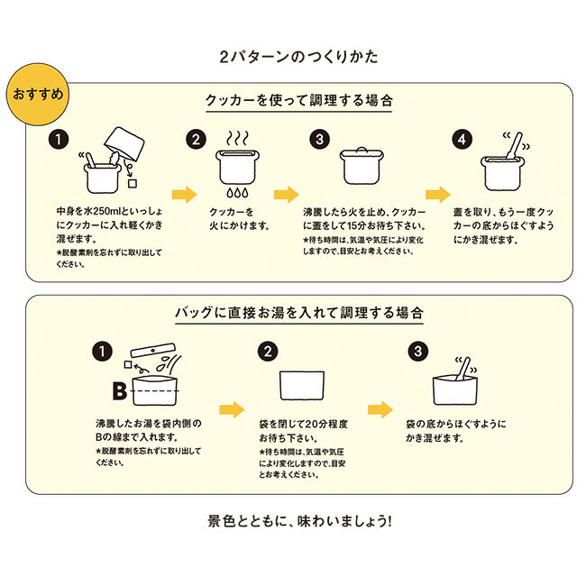 マウンテングルメラボ ラムと豆のトマトシチュー(アルミバッグ) MOUNTAIN GOURMET LAB. Lamb and Bean Tomato Stew with Bulgur 食品 ごはん 山飯 1人前 1食 ギフト プレゼント 保存食 常温保存 登山 キャンプ アウトドア canpanera-10095009 OutdoorStyle サンデーマウンテン サンプル画像3